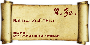 Matisa Zsófia névjegykártya