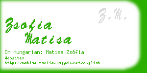 zsofia matisa business card