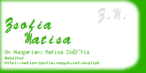 zsofia matisa business card